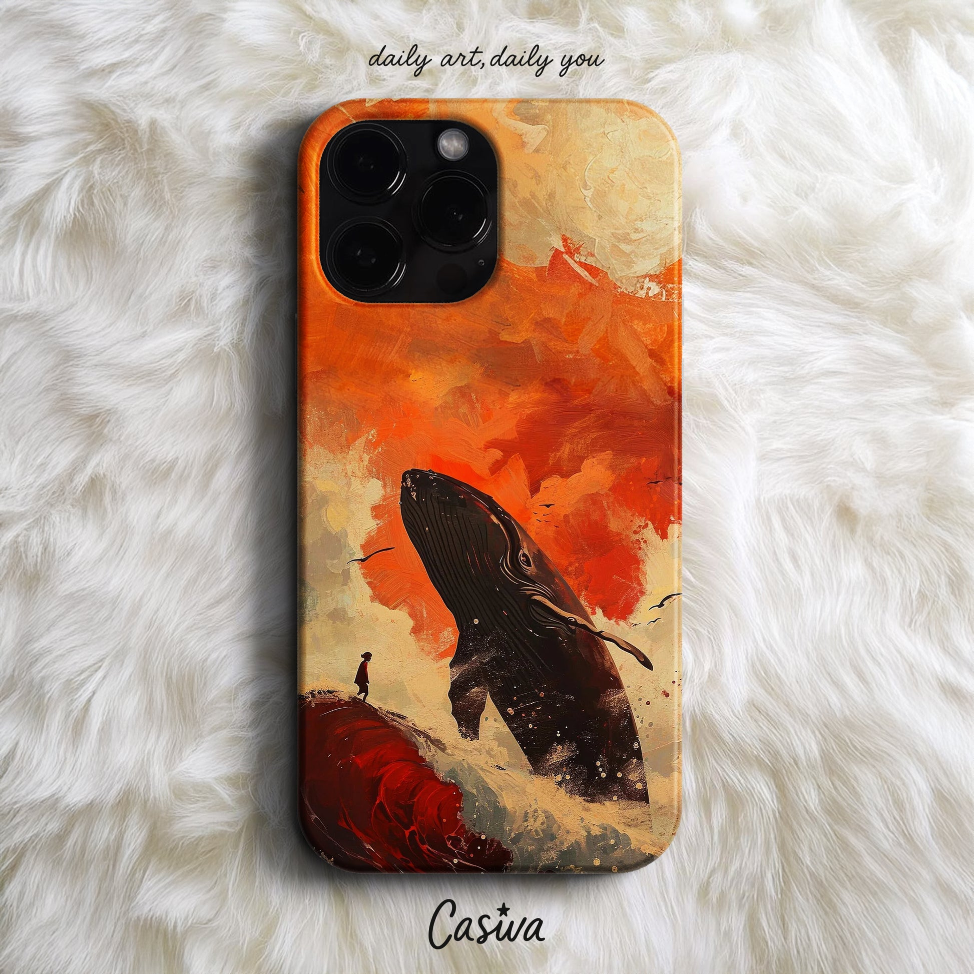Casiva "Crimson Whale" Tasarım Telefon Kılıfı – Art Serisi