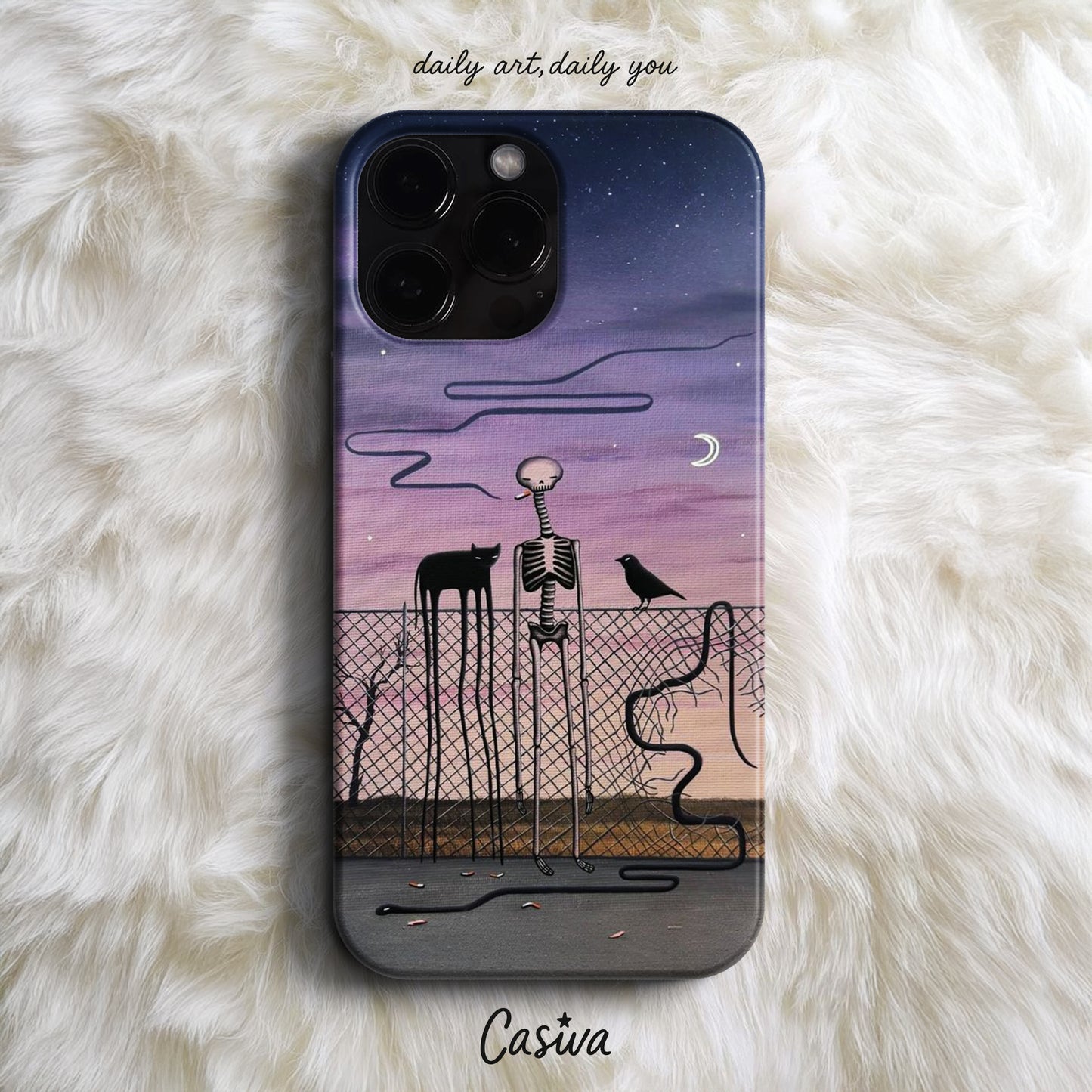 'Lonely Night Vibes' Tasarım Telefon Kılıfı